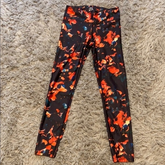 Joy Lab Women’s Black Yoga Workout Running Leggings Multi Colored Print SMALL - Picture 8 of 9